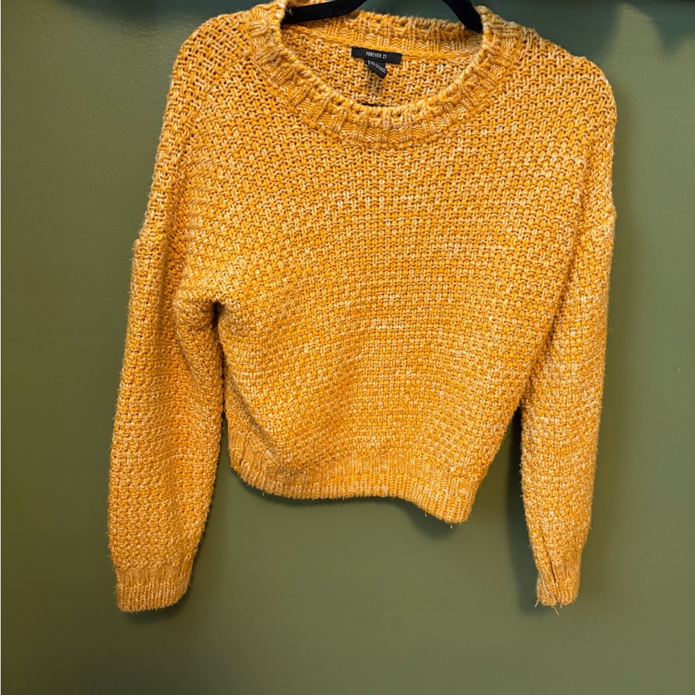 Forever 21 Mustard Knit Sweater